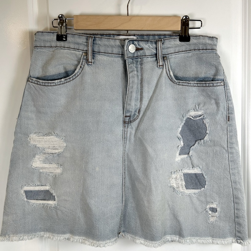 William Rast‎ Distressed Two-Toned Denim Mini Skirt Women’s Size